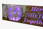 Custom Sign - 3D Framed Lighted - Deer & Walleye