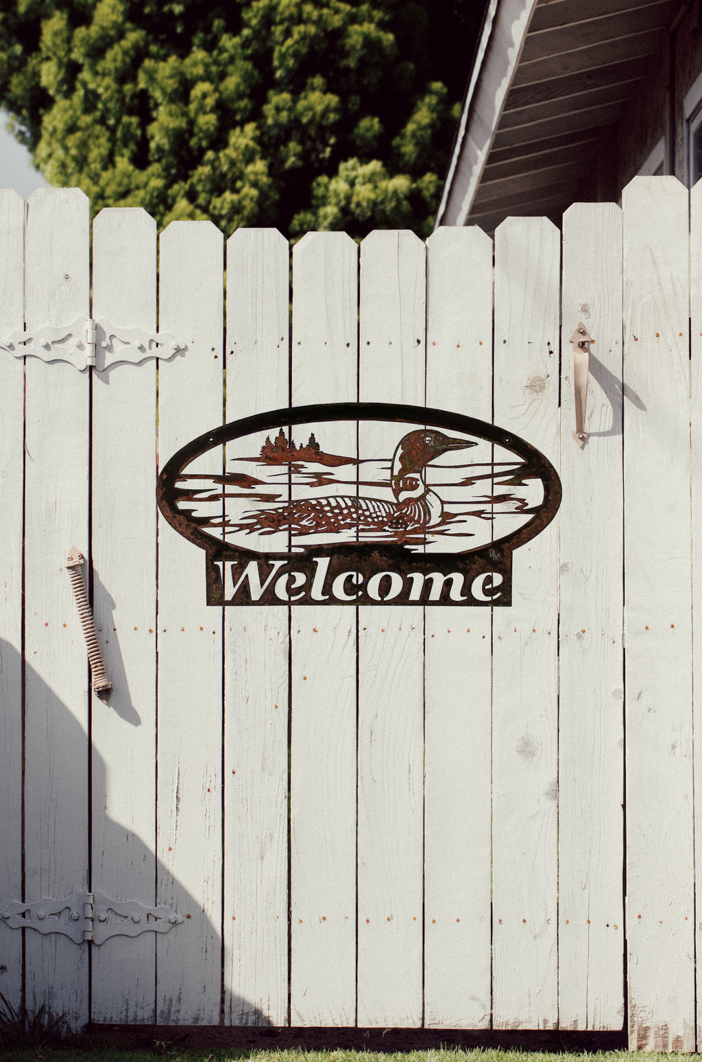 Metal Loon Welcome Sign for Cabin Decor Loon Wall Art for Lake House and Loon Lovers