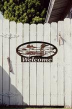 Metal Loon Welcome Sign for Cabin Decor Loon Wall Art for Lake House and Loon Lovers