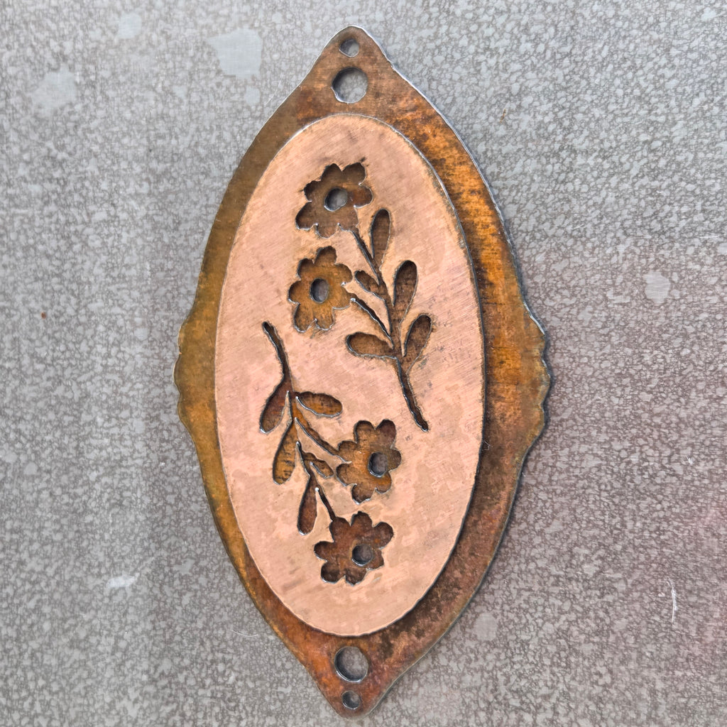 Wildflower Meadow Copper Patina Metal Wall Art