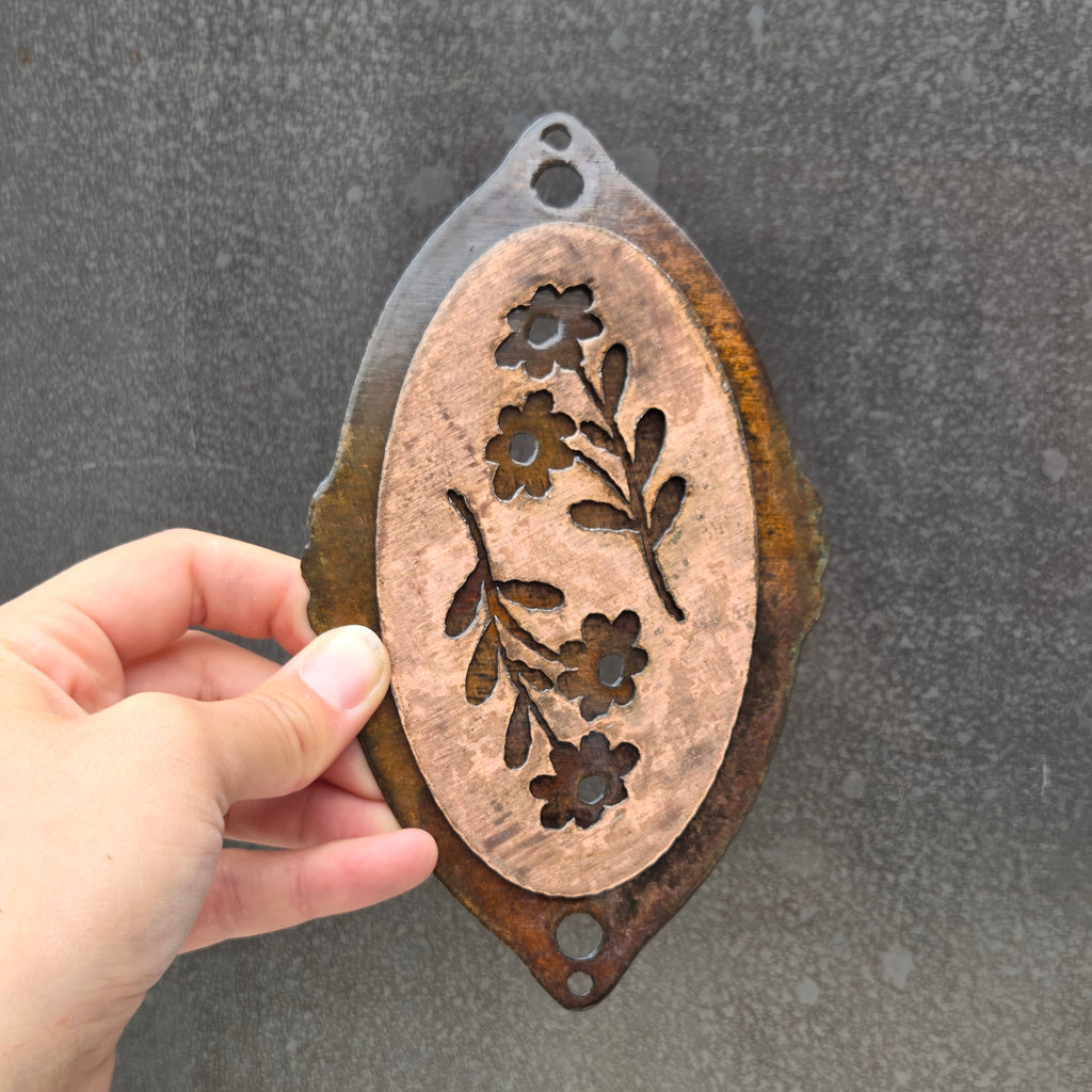 Wildflower Meadow Copper Patina Metal Wall Art