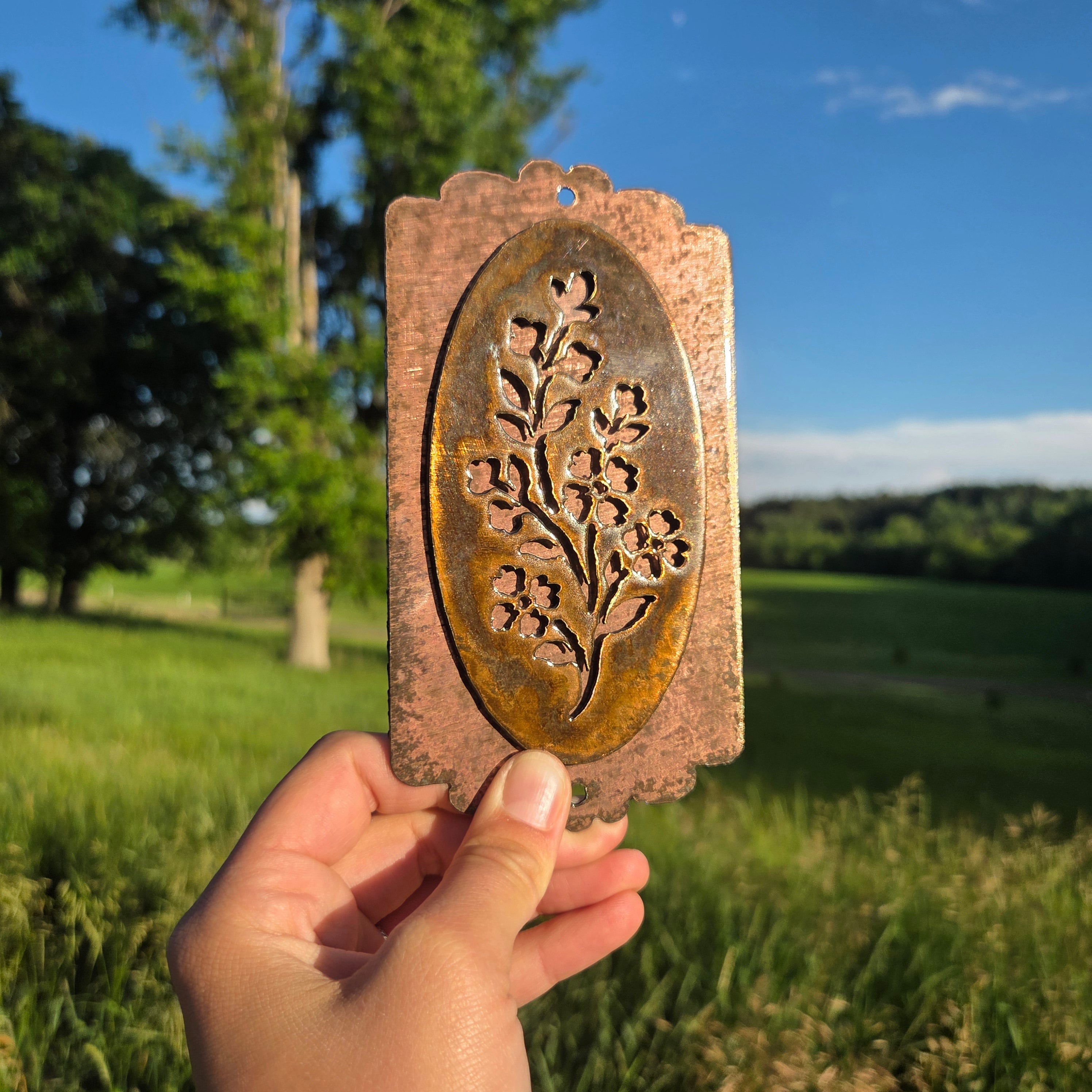 Prairie Bloom Layered Wildflower Metal Wall Art