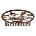 Metal Loon Welcome Sign for Cabin Decor Loon Wall Art for Lake House and Loon Lovers