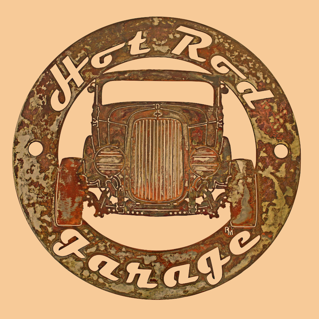 Custom Car & Name Circle Sign