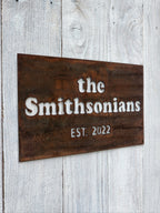 Last Name Sign w/ Est. Date