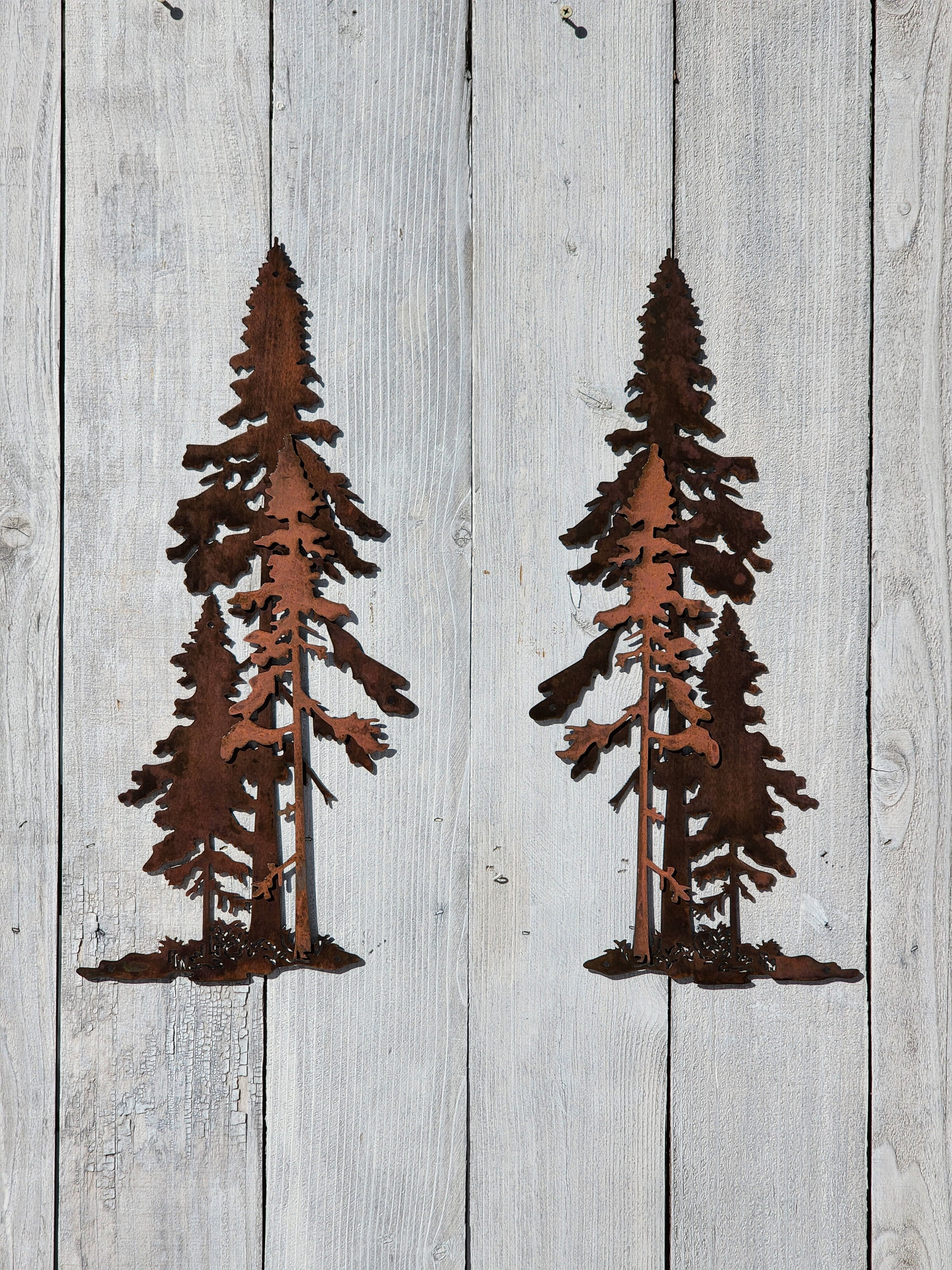 3D Pine Tree Trio