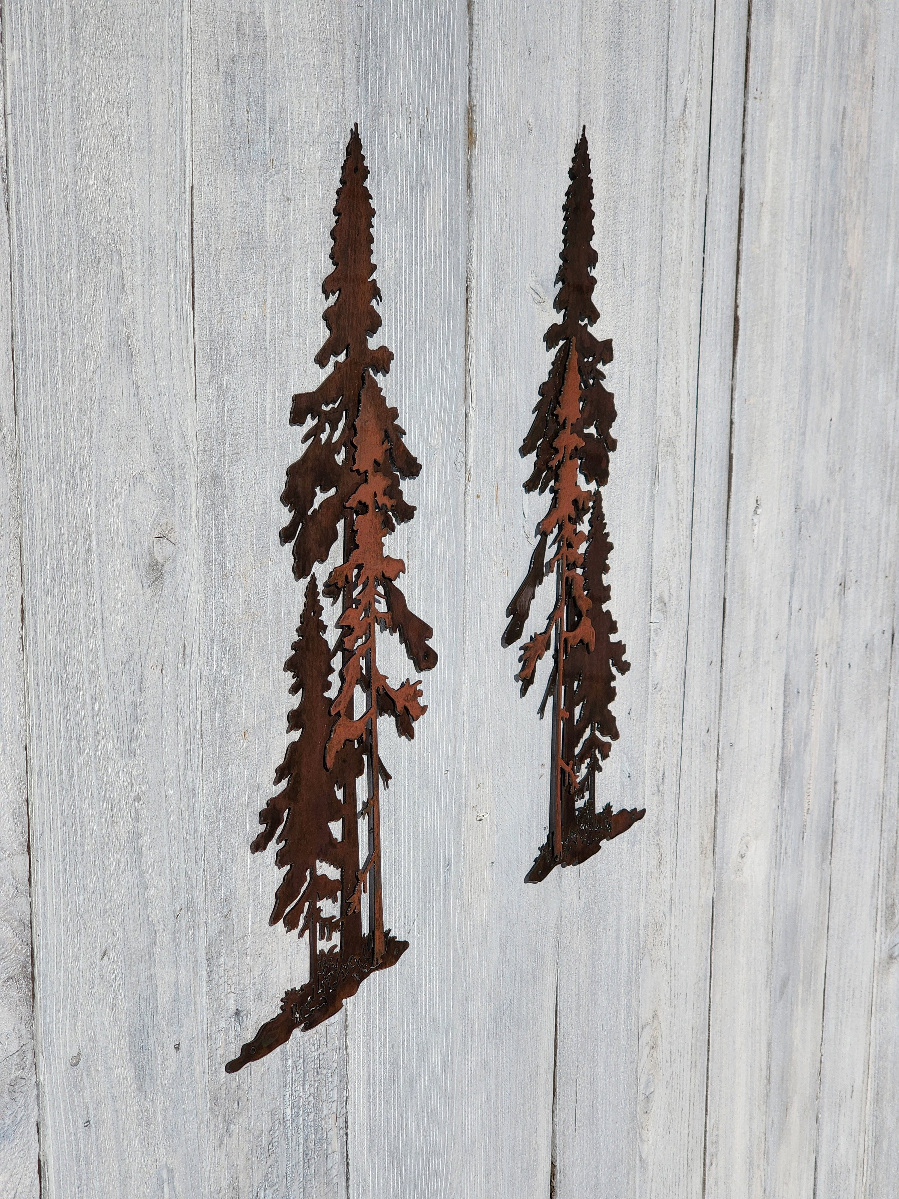 3D Pine Tree Trio