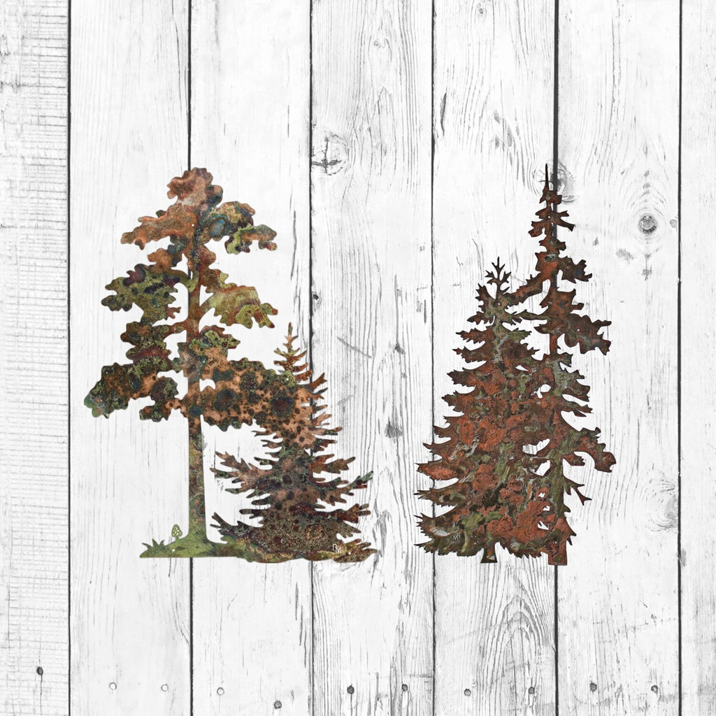 Oak & Evergreen Tree Set
