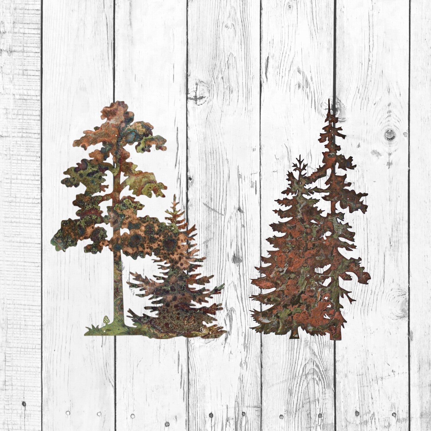 Oak & Evergreen Tree Set