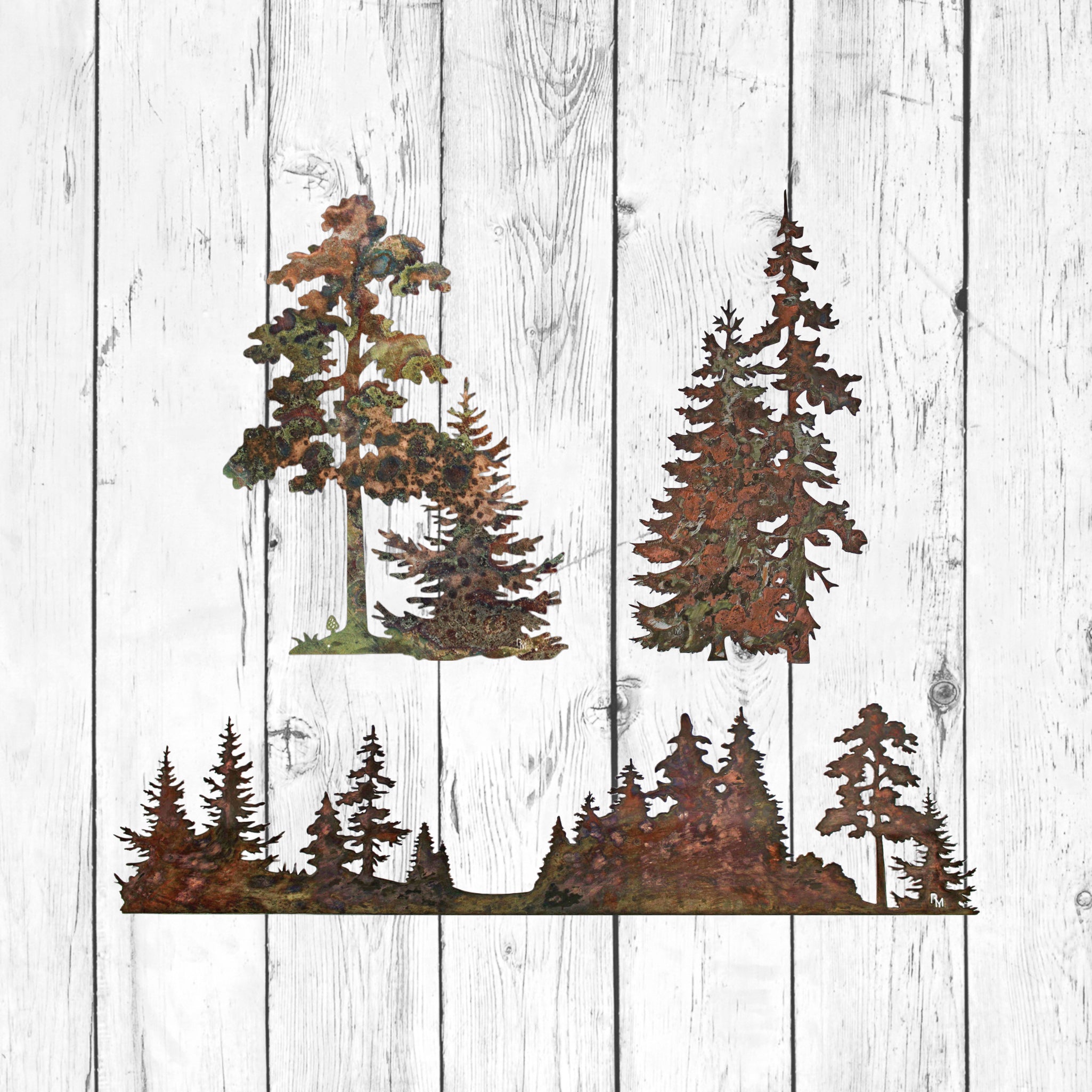 Oak, Evergreen, & Tree Scene Set