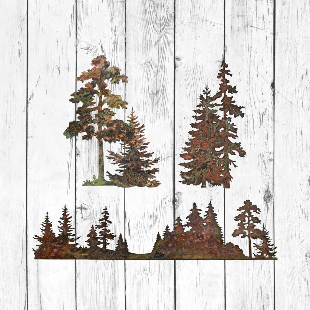 Oak, Evergreen, & Tree Scene Set