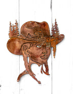 Girly Cowboy Hat w/ Fish & Nature Scene - Super Sale