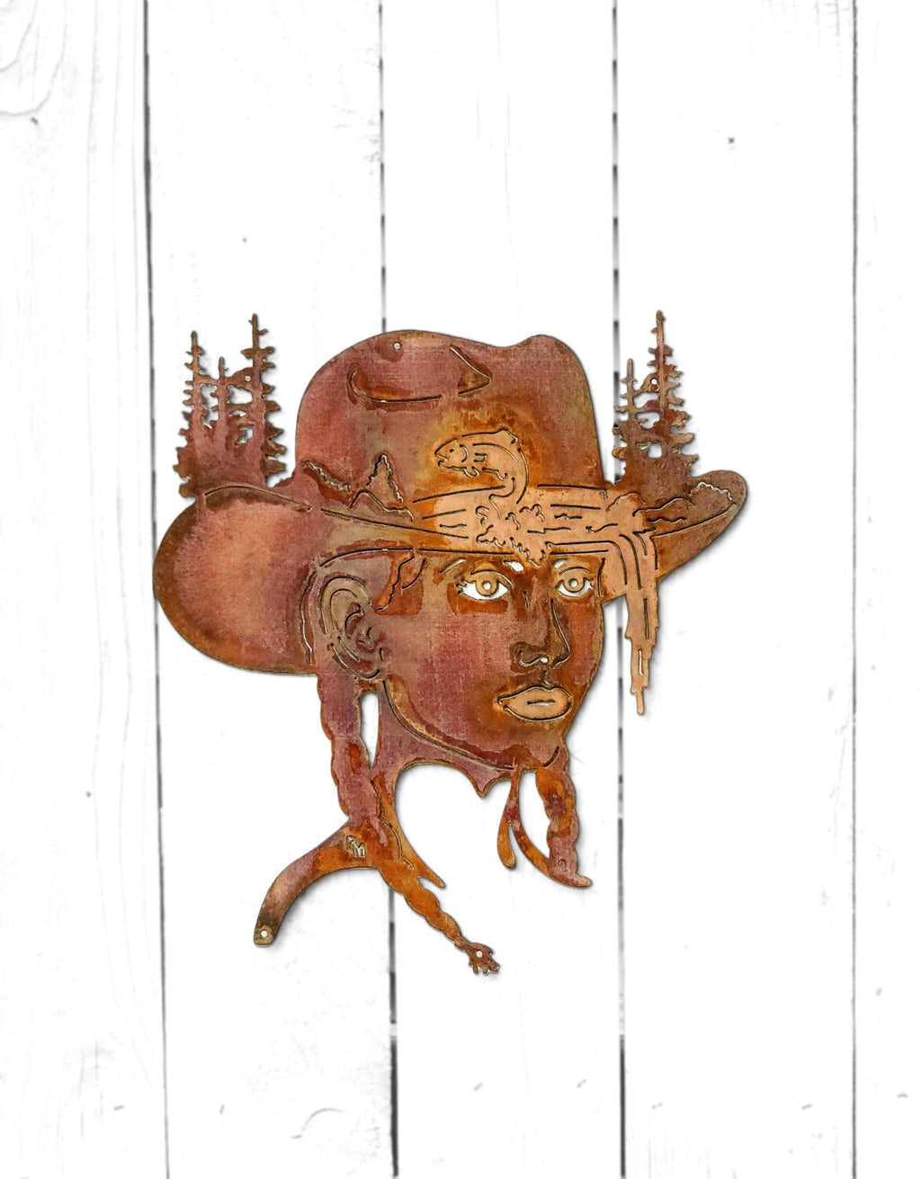 Girly Cowboy Hat w/ Fish & Nature Scene - Super Sale