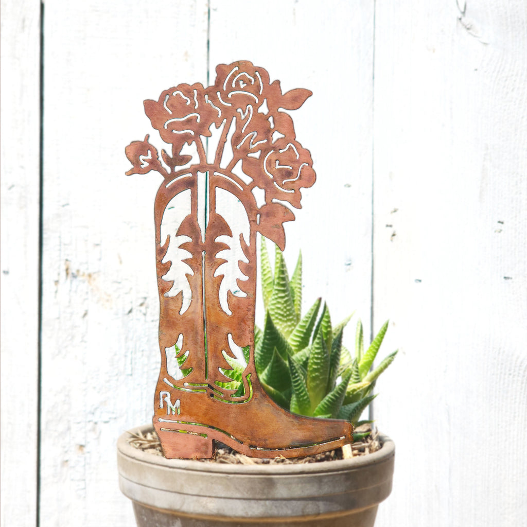 Cowboy Boot Stake Set