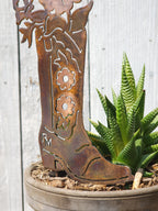 Smiley Cowboy Boot Stake