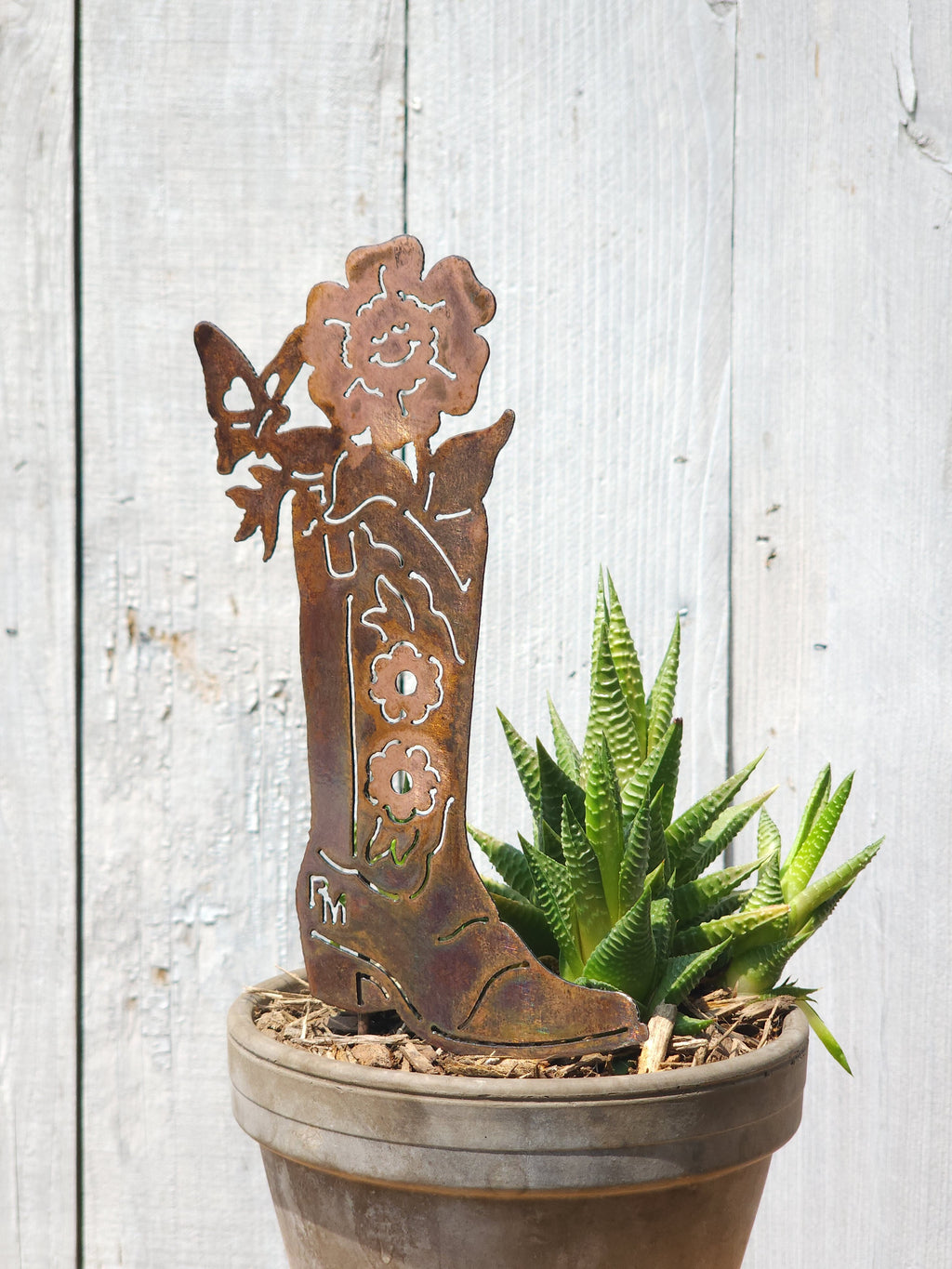 Cowboy Boot Stake Set