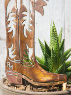 Rose Cowboy Boot Stake