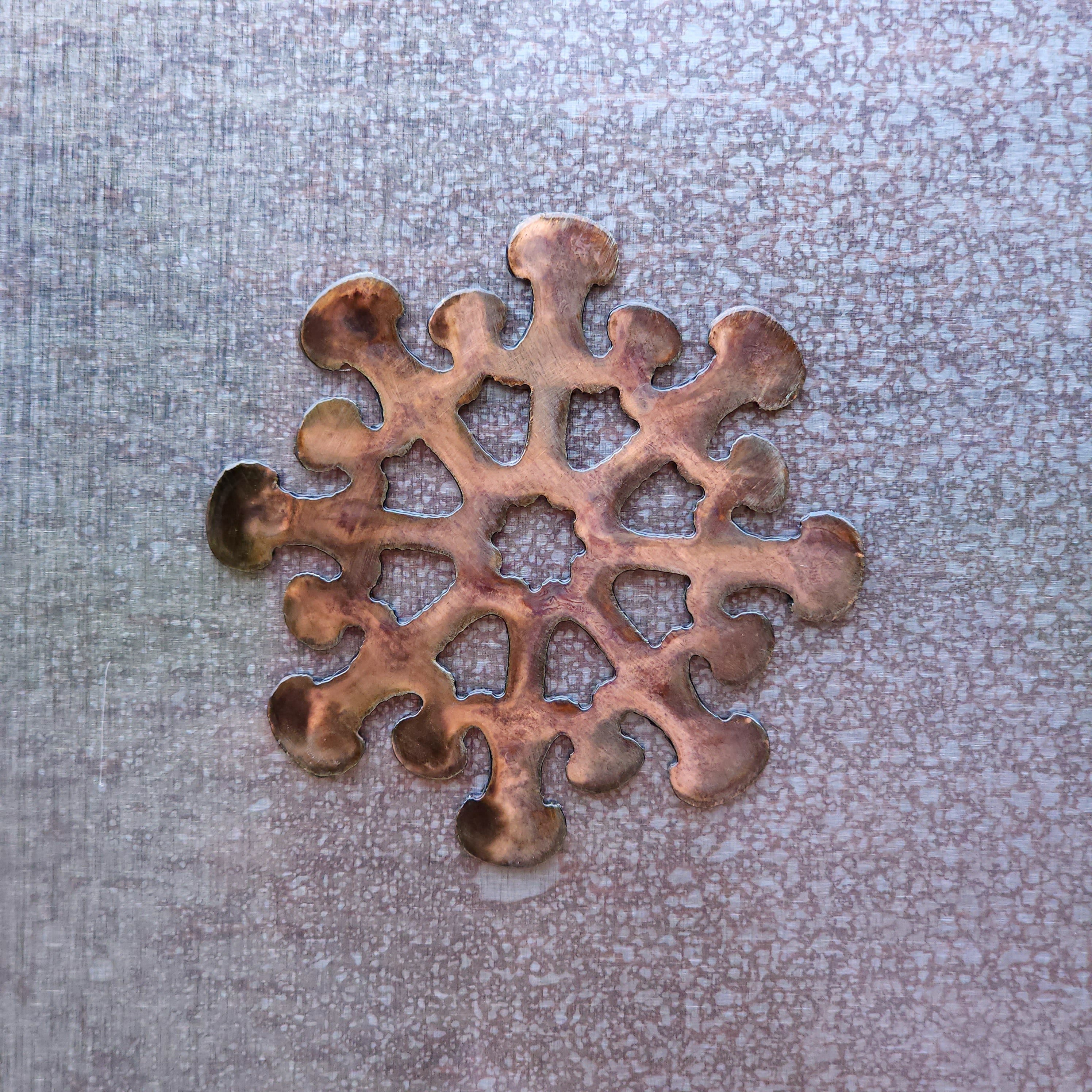 Mushroom Snowflake Magnet