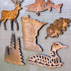 Copper Patina Loon Magnet for Cabin Decor Loon Art for Kitchen and Loon Lovers