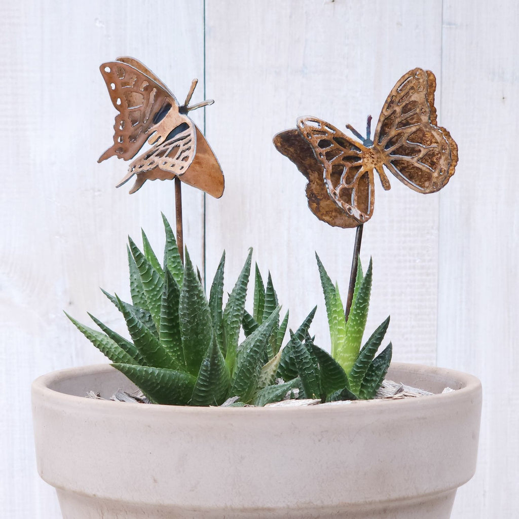Monarch & Swallowtail Butterfly Stake Set
