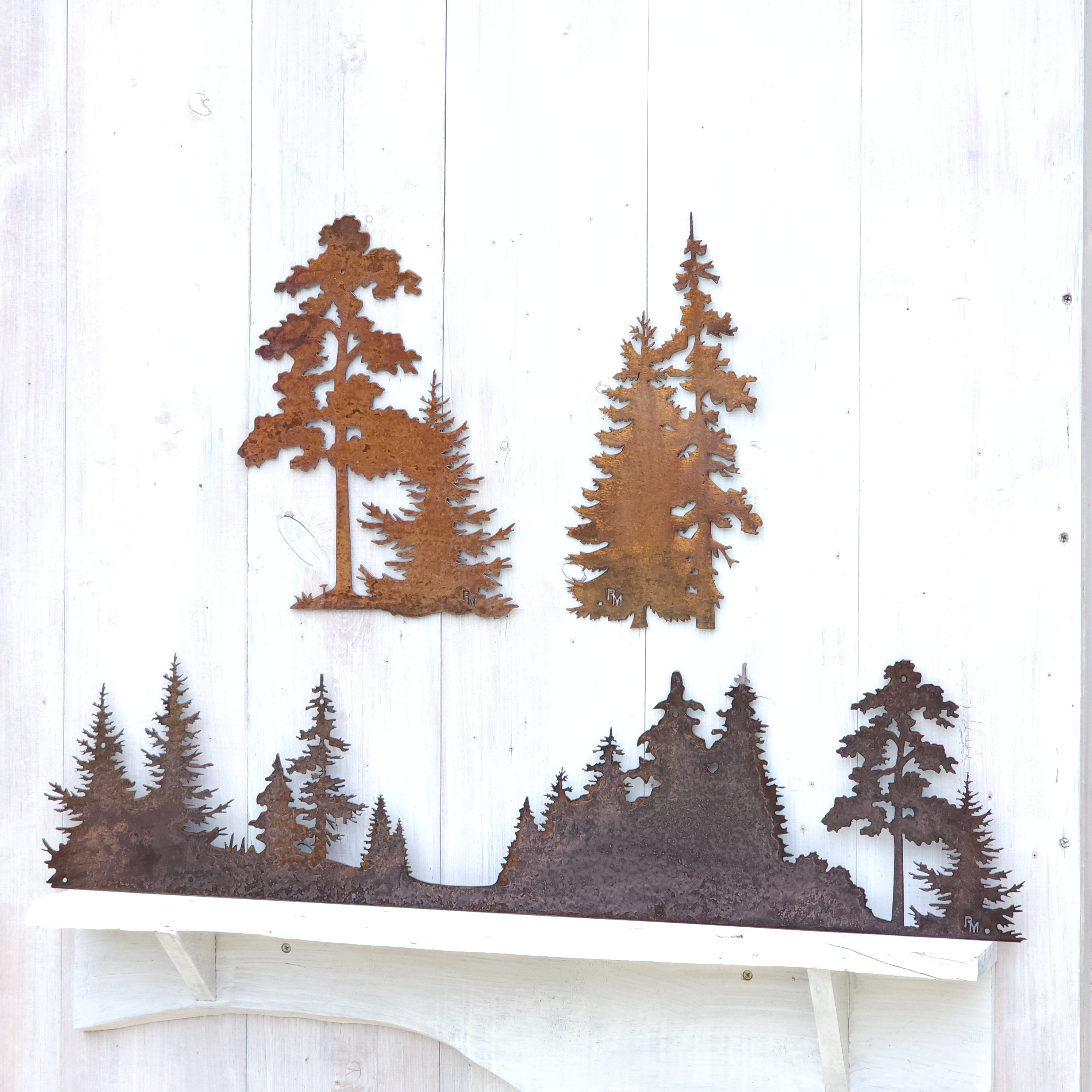Oak, Evergreen, & Tree Scene Set
