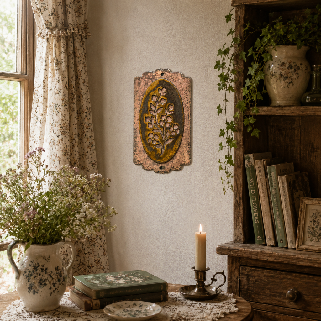 Prairie Bloom Layered Wildflower Metal Wall Art