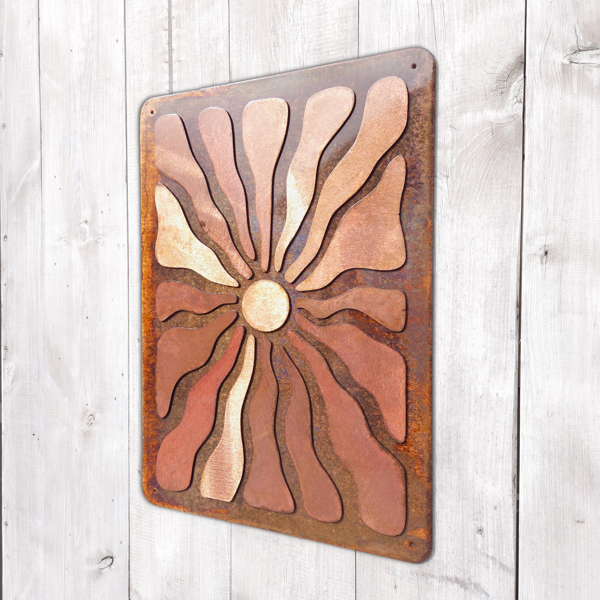 Cocoa Beach Layered Copper Gallery Wall Art