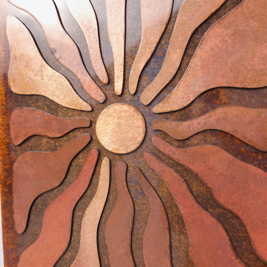 Cocoa Beach Layered Copper Gallery Wall Art