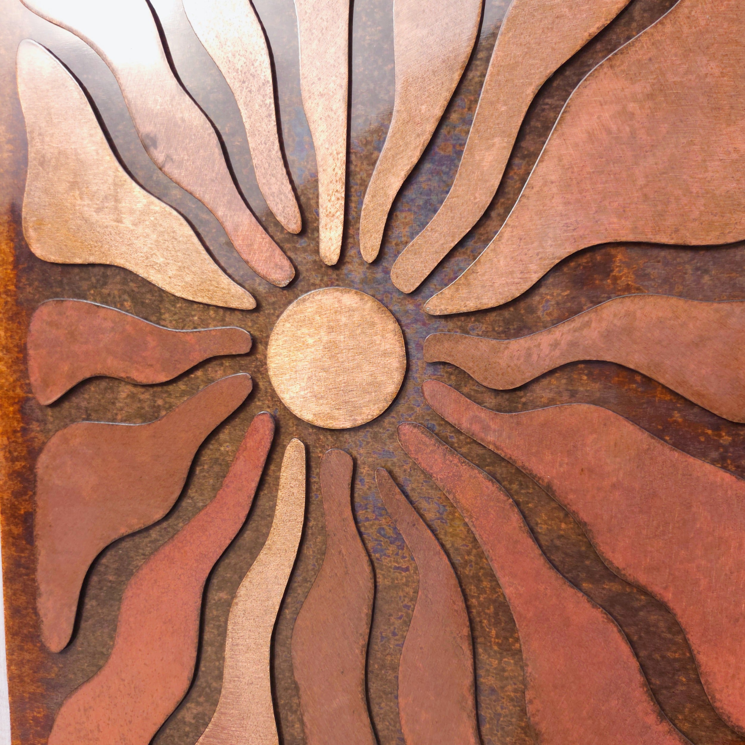 Cocoa Beach Layered Copper Gallery Wall Art