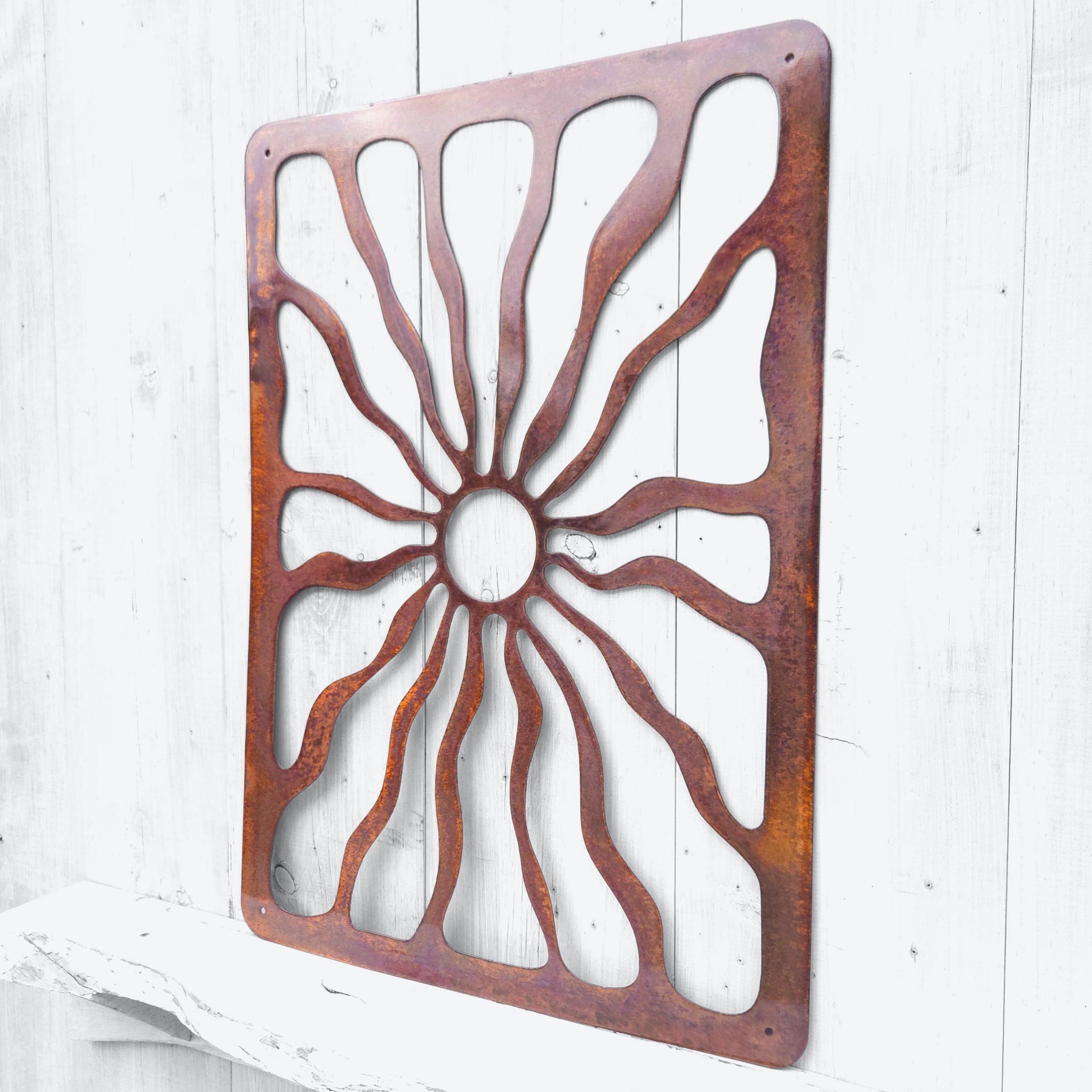Cocoa Beach Negative Space Copper Gallery Wall Art