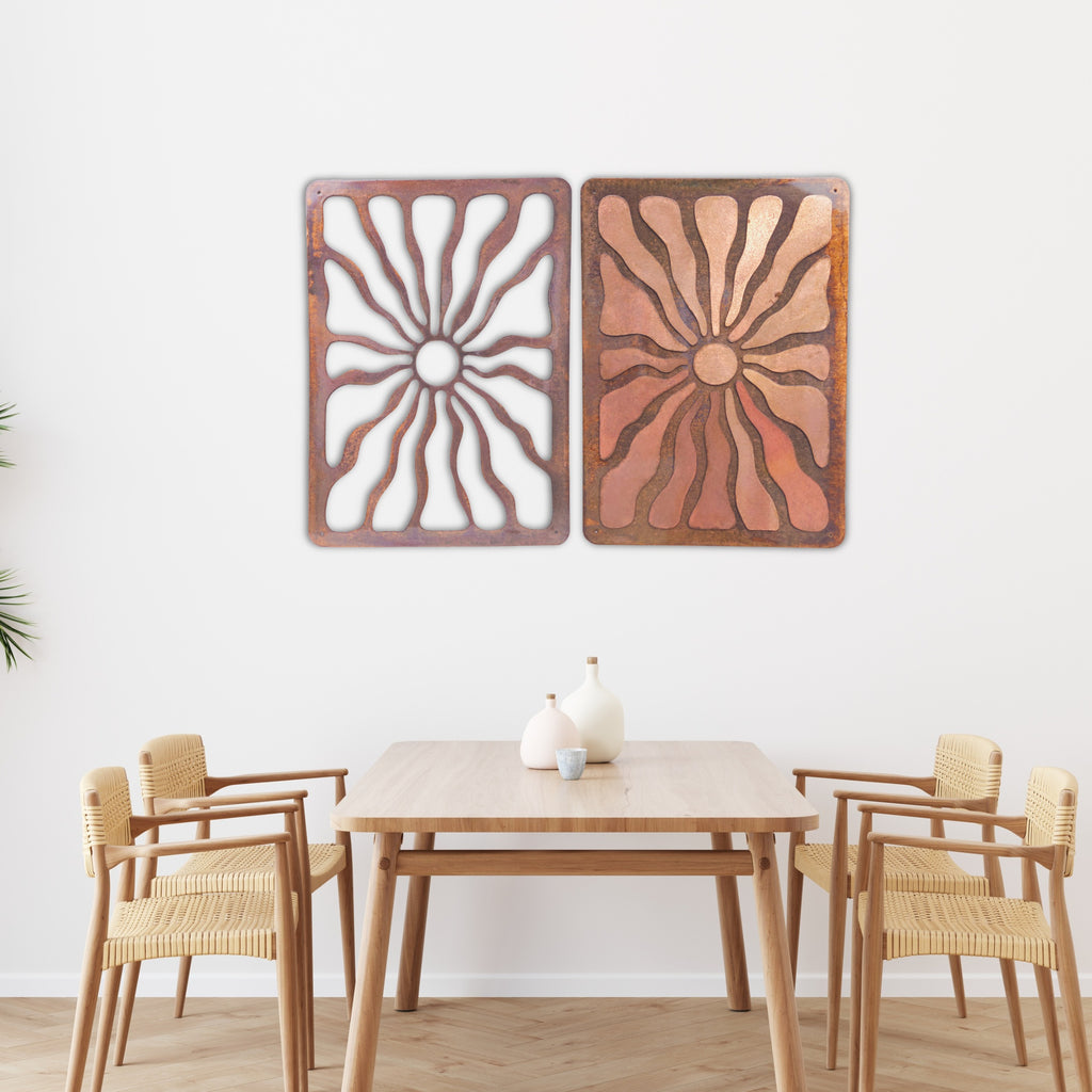 Cocoa Beach Layered Copper Gallery Wall Art