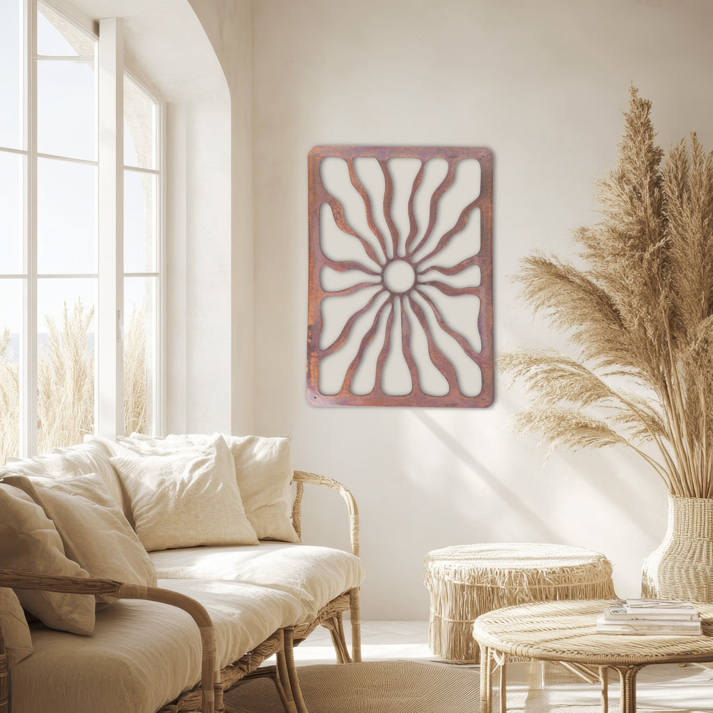 Cocoa Beach Negative Space Copper Gallery Wall Art