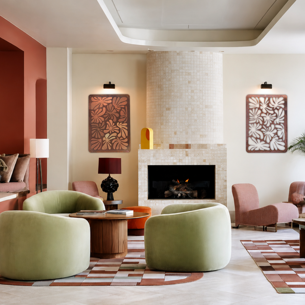 The Matchmaker Layered Copper Gallery Wall Art